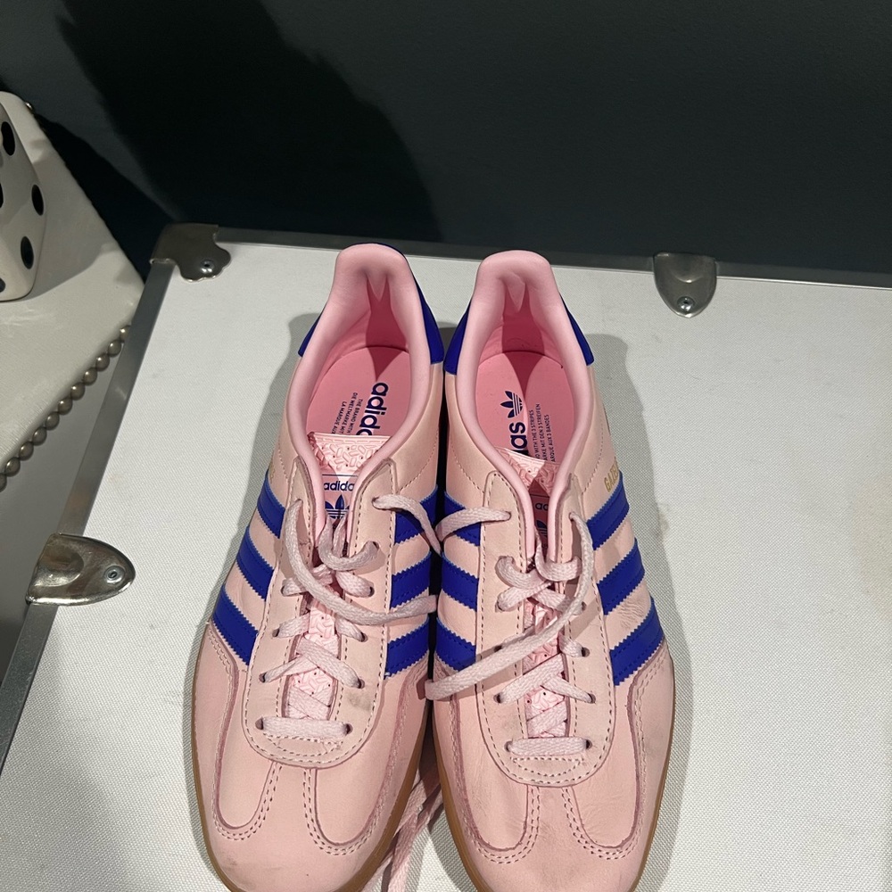 Adidas Women's Pink and Navy Sneakers